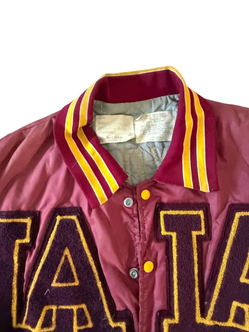 LOYOLA FOOTBALL Men's Vintage 1984 87 Letterman Delong College Jacket Size L
